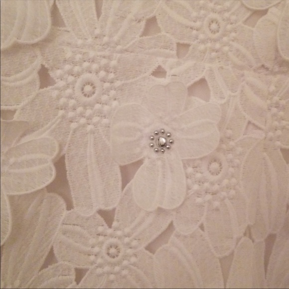 Michael Kors Floral Appliqué Mini Dress Lace - Picture 2 of 3